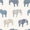 Galerie Just 4 Kids 2 Elephants Wallpaper - G56528 - Blue / Beige