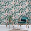 Graham & Brown Leaves Exotique Wallpaper - 107009 - Light Grey / Pink