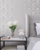 Galerie Simply Silks 4 Classic Damask Wallpaper - SB37910 - Ivory