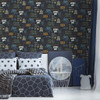 Fresco Game Over Wallpaper - 113258 - Black / Multi