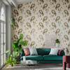 Harlequin Amazilia Wallpaper - 112607 - Stone / Gold