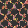 Ted Baker Lost Gardens Trelise Wallpaper - 12649 - Black / Pink / Purple / Green / Yellow / Red