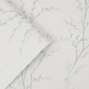 Laura Ashley Pussy Willow Wallpaper - 113359 - Off White / Steel