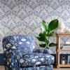 Laura Ashley Parterre Wallpaper - 113405 - Off White / Seaspray