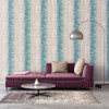 Galerie Atmosphere Sublime Stripe Wallpaper - G78276 - Turquoise / Magenta