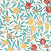 Morris & Co Fruit Wallpaper - 217085 - Leaf Green / Madder