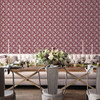 Galerie Secret Garden Anenome Mini Wallpaper - G78482 - Cranberry / Pink / Green