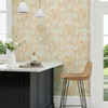 Sanderson Voyaging Koi Wallpaper - 217114 - Oriental Green / Honey