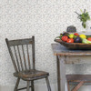 Galerie Just Kitchens Spring Leaf Trail Wallpaper - G45454 - Grey / Beige