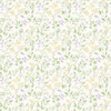 Galerie Just Kitchens Spring Leaf Trail Wallpaper - G45456 - Lilac / Yellow / Green