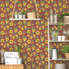 Galerie Just Kitchens Sunflower Trail Wallpaper - G45459 - Red / Yellow