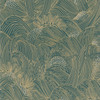 Casamance Maree Haute Wallpaper - 75902344 - Vert Anglais / Dore