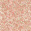 Morris & Co Emery's Willow Wallpaper 217186 Chrysanthemum Pink showing flowing willow branches and leaves in a decorative William Morris botanical pattern