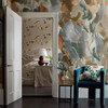 Harlequin Foresta Wallpaper - 113001 - Baked Terracotta / Cerulean