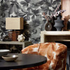 Harlequin Grounded Wallpaper - 113005 - Black Earth / Parchment