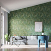 Harlequin Fayola Wallpaper - 113019 - Fig Leaf / Clover