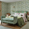 Harlequin Fayola Wallpaper - 113021 - Clover / Chalk