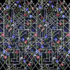 Christian Lacroix Fretwork Garden Panoramic Wallpaper - PCL7053/02 - Indigo