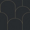 Graham & Brown Lancet Wallpaper - 118020 - Black / Gold