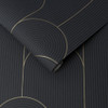 Graham & Brown Lancet Wallpaper - 118020 - Black / Gold