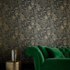 Graham & Brown Basuto Wallpaper - 105929 - Black / Gold