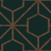 Graham & Brown Rinku Wallpaper - 112198 - Green / Copper
