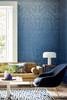 Little Greene St James's Park Wallpaper - 0256SJCOBAL - Cobalt Fade