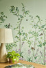 Little Greene Bird & Bluebell Wallpaper - 0263BIPEAGR - Pea Green