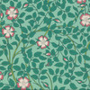 Little Greene Briar Rose Wallpaper - 0263BRGVERD - Green Verditer