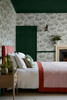Little Greene Lovers Toile Wallpaper - 0263LODARKB - Dark Brunswick Green