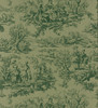 Little Greene Lovers Toile Wallpaper - 0263LODARKB - Dark Brunswick Green