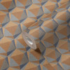 Galerie Geometric Motif Wallpaper - FS72045 - Blue / Orange