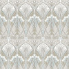 Galerie Dragonfly Damask Wallpaper - ET12424 - Taupe / Beige / Blue