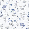 Galerie Botanical Wallpaper - 1901-1 - White / Blue