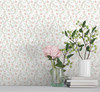 Galerie Petit Flowers Wallpaper - 1905-1 - Cream / Blue / Charcoal