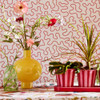 Harlequin Wiggle Wallpaper - 113062 - Carnelian / Rose Quartz