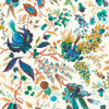 Harlequin Wonderland Floral Wallpaper - 113067 - Lapis / Emerald / Carnelian