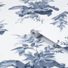 Laura Ashley Narberth Wallpaper - 119851 - Midnight Seaspray Blue