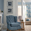 Laura Ashley Pinford Trellis Wallpaper - 121066 - Pale Seaspray Blue