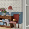 Laura Ashley Foscot Damask Wallpaper - 121069 - Crimson Red
