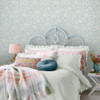 Laura Ashley Trailing Laurissa Wallpaper - 121073 - Pale Seaspray Blue