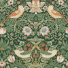 William Morris at Home - Strawberry Thief Wallpaper - 124234 - Green