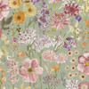 Grandeco Wildflowers Wallpaper - A61601 - Sage