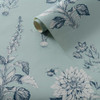 Clarke & Clarke Roseraie Wallpaper - W0197/04 - Seaglass