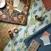 Morris & Co Monkshood Wallpaper - 217344 - Aqua / Peashoot