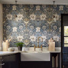 Morris & Co Honeysuckle & Tulip Wallpaper - 217371 - Woad / Thyme