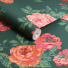 Cath Kidston Archive Rose Wallpaper - 125496 - Green
