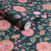 Cath Kidston Strawberry Garden Wallpaper - 125500 - Navy