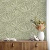 Crown Wallcoverings Sahara Leaf Wallpaper - M1780 - Fern Green