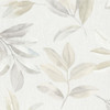 Galerie Twig Leaf Wallpaper - 34707 - White / Grey / Gold